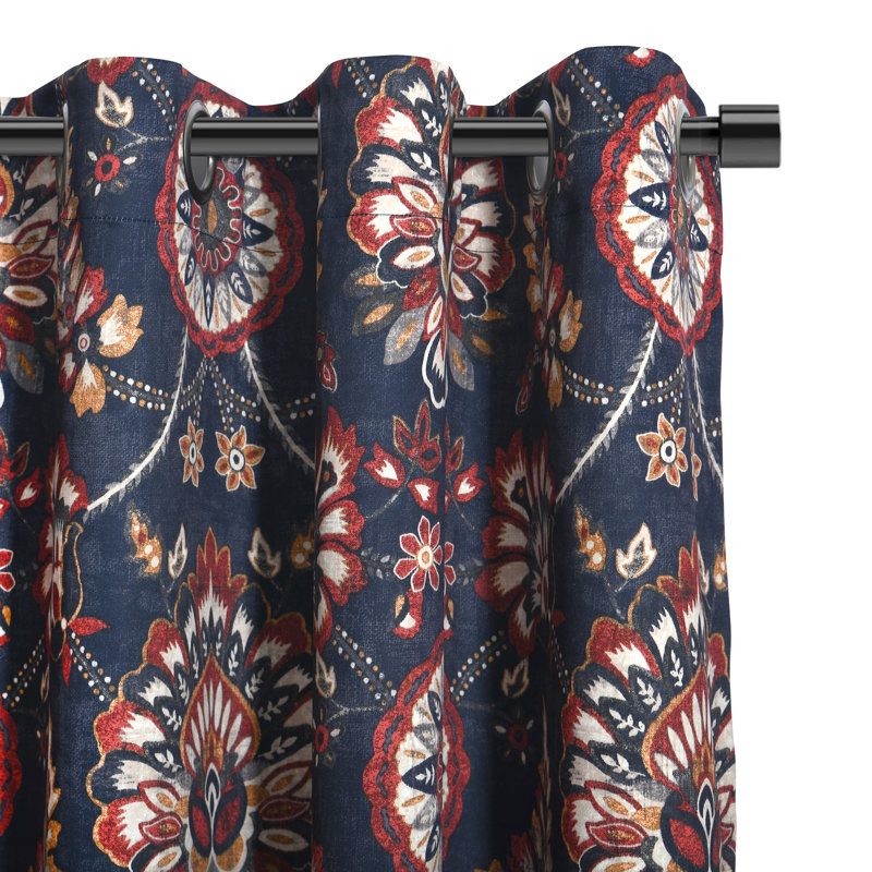 Canora Grey Alecsa Damask Blackout Grommet Curtain Panel & Reviews